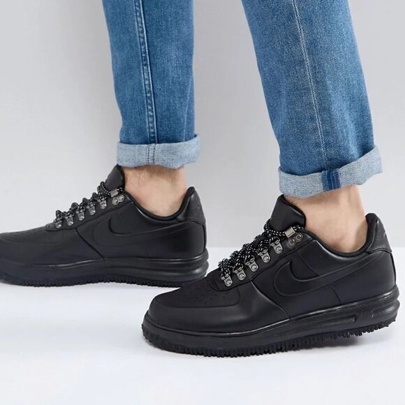 Nike Lunar Force 1 Duckboot Low Black Shoe - Picture 1 of 7